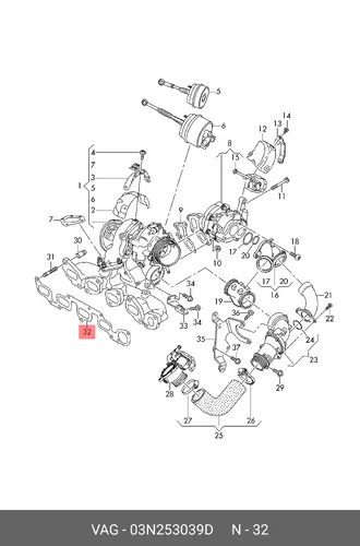 DICHTUNG 03N253039D VAG