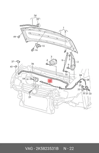  CABLE 2K5823531B VAG