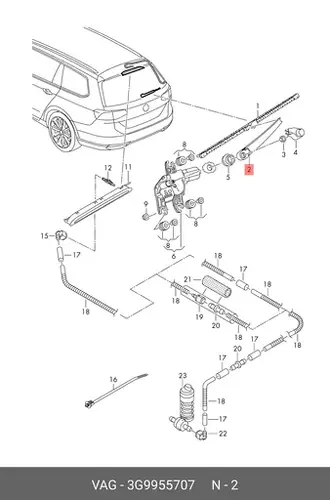 WISCHERARM 3G9955707 VAG