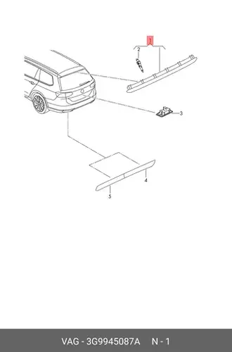 BREMSLICHT 3G9945087A VAG