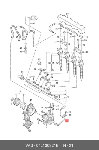 DRUCKROHR 04L130321E VAG