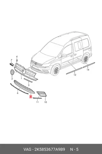 GITTER 2K5853677A9B9 VAG