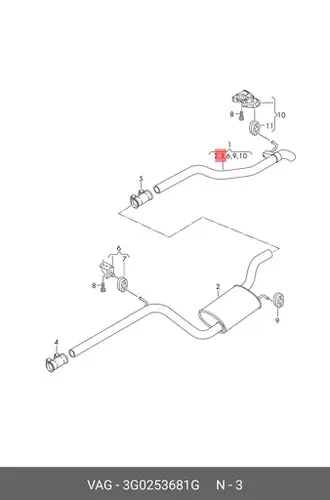 ENDROHR 3G0253681G VAG