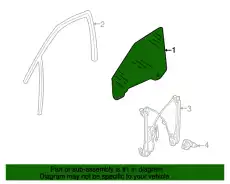стекло дверное 4B0845202F VAG