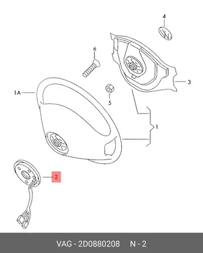 Кольцо&nbsp;контактное VAG 2D0880208