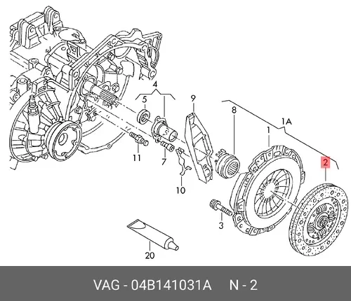 KUPPLSCHEI 04B141031A VAG