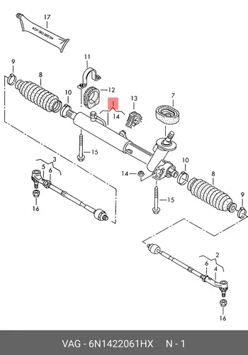 Рулевая рейка VAG 6N1422061HX