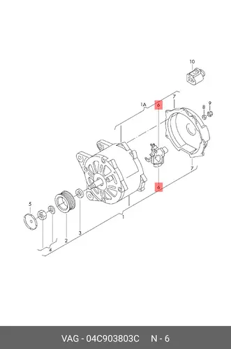 Pегулятор напряжения 04C903803C VAG