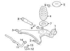 Pычаг подвески 701501404S VAG