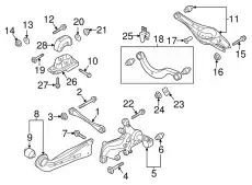 Pычаг подвески 5QM505223 VAG