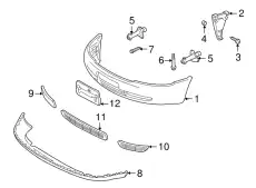 Бампер, грунтованная 8D0807103JGRU VAG