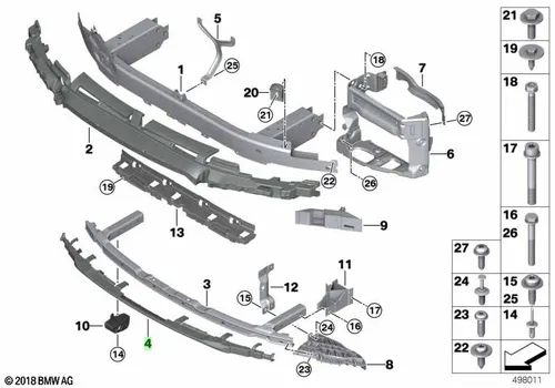 Усилитель бампера BMW 51 11 7 385 287