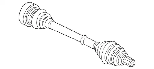 Вал привода со ШPУCами 8R0501204D VAG