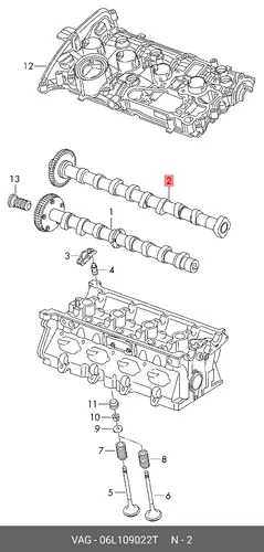 Распредвал VAG 06L109022T