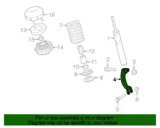 Вилка амортизатора 8W0413037H VAG