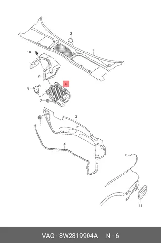 Впускной коллектор 8W2819904A VAG