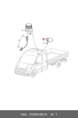 Фонарь габаритный VAG 7C0941061A