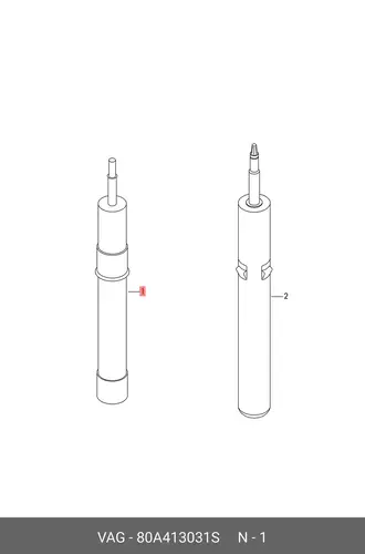 Газонаполненный амортизатор 80A413031S VAG