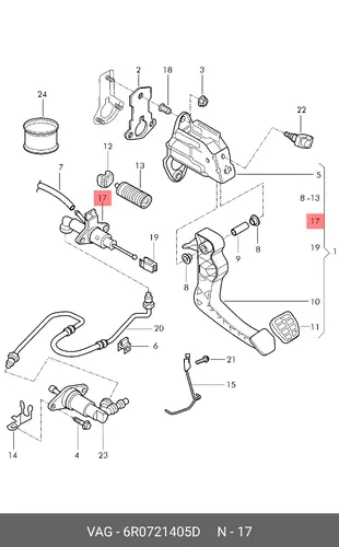 Цилиндр сцепления VAG 6R0721405D