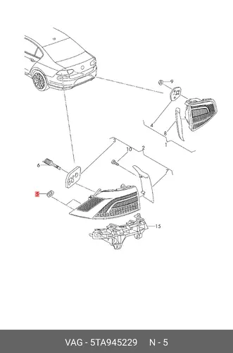 Гнездо 5TA945229 VAG
