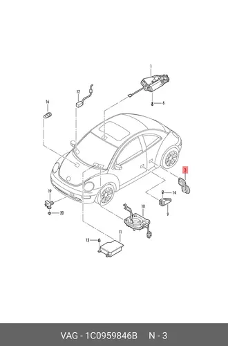 Гофрированный чехол 1C0959846B VAG