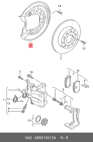 ДЕТАЛЬ 6R0615612A VAG