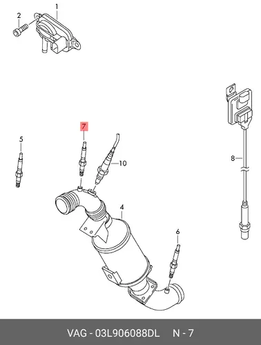 Датчик температуры ОГ 03L906088DL VAG