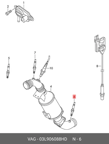 Датчик температуры ОГ 03L906088HD VAG
