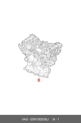 Двигатель (ДВС) в сборе VAG 059100038J