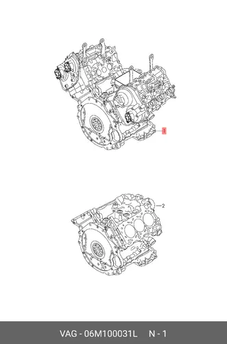Двигатель (ДВС) в сборе VAG 06M100031L
