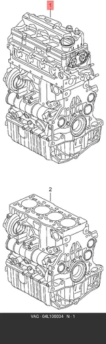 Двигатель (ДВС) в сборе VAG 04L100034