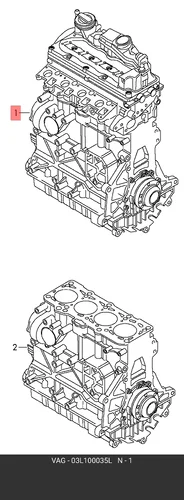 Двигатель (ДВС) в сборе VAG 03L100035L