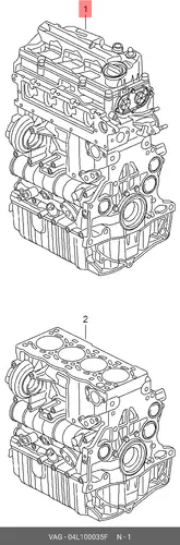 Двигатель (ДВС) в сборе VAG 04L100035F