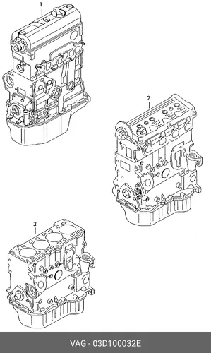 Двигатель (ДВС) в сборе VAG 03D100032E