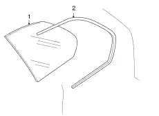 Боковое стекло Л с уплотнит. schwarz, SSG 51377189269 BMW