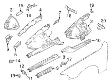 Брызговик Л Пд, BASIS 41148222125 BMW