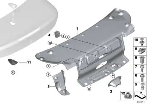 Винт ISA !M6x20-U1-8.8 PH, ISO 113880 \BMW 1' E81, E82, E87, LCI, E88, 3' E46, E90, E91, E92, E93, 4 07 12 9 905 061