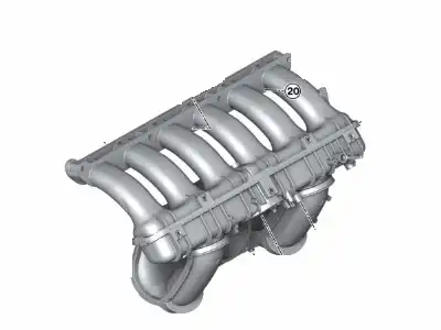 Впускной трубопровод ! \BMW 1' E81, E82, E87, LCI, E88, 3' E90, E91, E92, E93, 5' E60, E61, 6' E63, 11 61 7 559 523