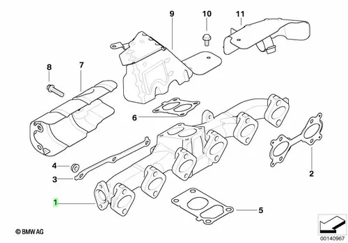 Коллектор выпускной BMW 11627794491
