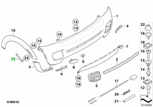 Фонарь габаритный BMW 63137212938