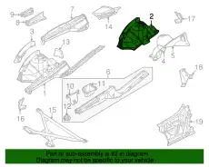 Деталь брызговика П Пд, BASIS 41148401314 BMW