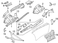 Деталь брызговика П Пд, BASIS 41148401314 BMW