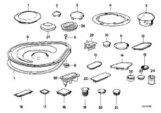 Заглушка !D=13.5MM \BMW 3' E36, E46, 5' E28, E34, E39, 6' E24, 7' E32, E38, 8' E31, Z3 51 71 1 974 209