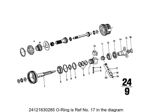 24 12 1 630 285 ORING BMW