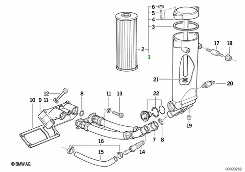 Фильтр масляный BMW 11422242145