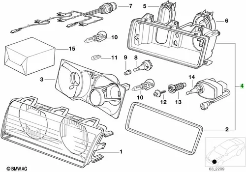 Корпус П !BOSCH \BMW 3' E36 63 12 1 387 298