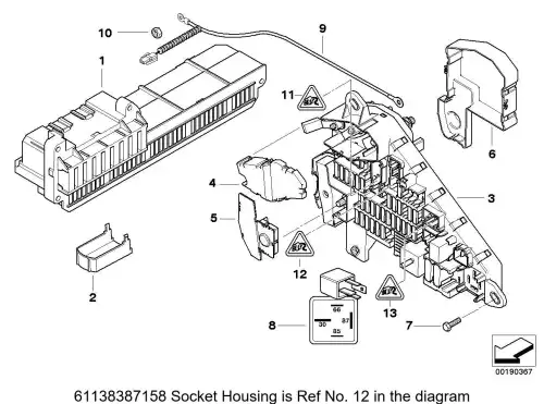 Корпус розетки, 5POL./ Z-CODE 61138387158 BMW