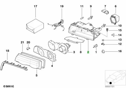 Корпус фары Л 63128381321 BMW