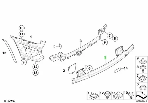 Кронштейн бампера Зд 51127162391 BMW