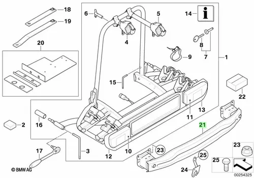 Кронштейн бампера Зд, HECKTRAGER 51129806219 BMW